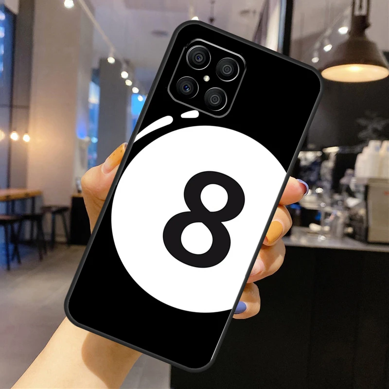 Bilhar snooker 8 caso bola para huawei honor 50 x9 x8 x7 p20 p30 p40 lite p50 pro p inteligente 2021 nova 9 5t capa