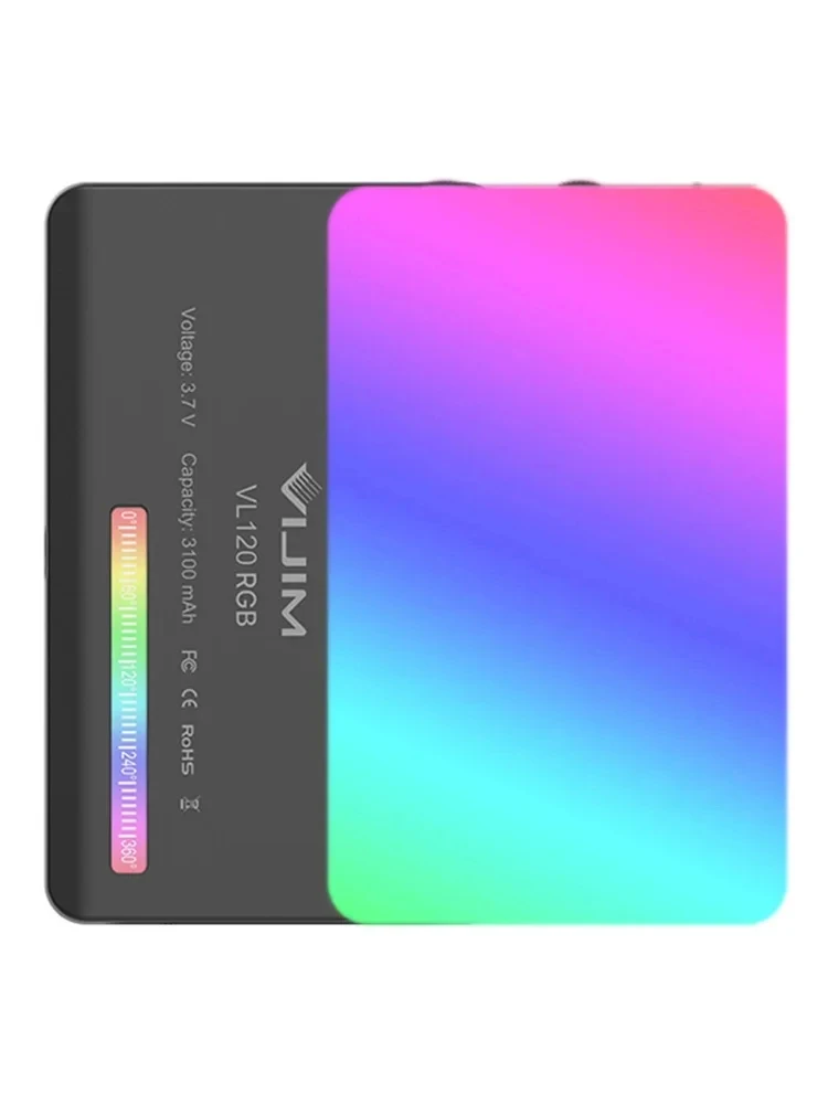 Ulanzi VL120 Vollfarb-RGB-Videoleuchte, 2500 K–9000 K, LED-Fotobeleuchtung, dimmbares Kameralicht, Live-Vlog-Fülllicht