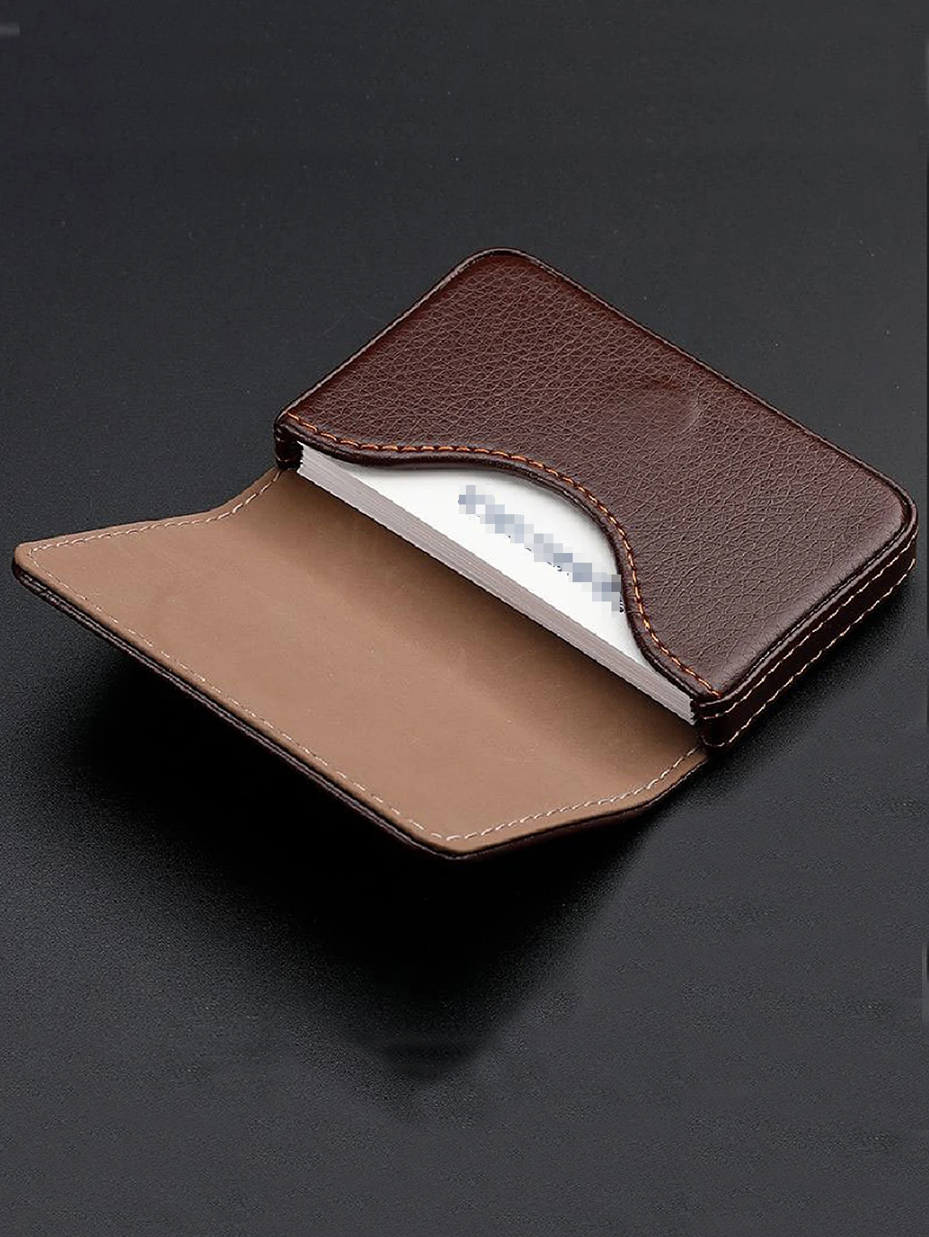 

Large Capacity Name Card Case In Lychee Patterned Embossed Pu Leather For Bank Card Lightweight Portable Card ID Card White-Collar Workers For Female For Women Holiday For Anniversary For Birthday Gift Accessories Gift Casual Card Holder Wallet Business C