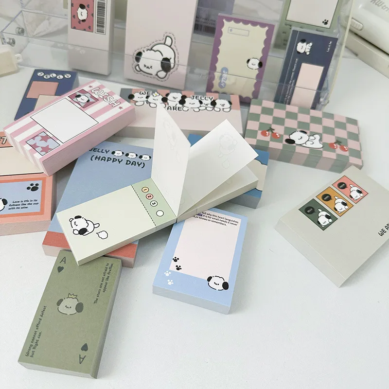 100Pcs Cute Puppy Memo Pad Message Notes Paper Daily Check To Do List Decoration Scrapbooking Notepad School Stationery