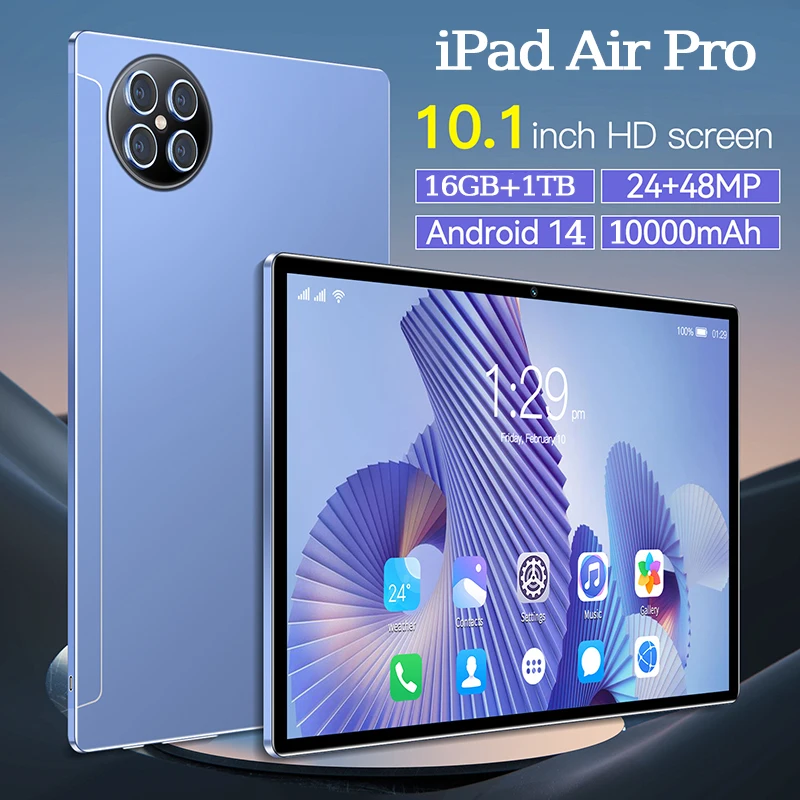 

Global Version IPad Air Pro X15 16GB 1TB Tablet LCD Screen Android 14 GPS 5G WiFi 10000mAh MTK 6797 Calling Google Play Tablet