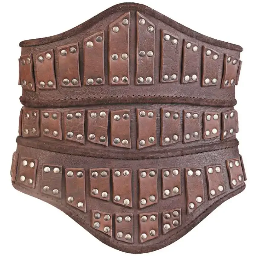 Medieval Brown Black Celtic Knight Leather Large Belt Women Vintage Viking Costume Barbarian Mercenary Fancy LARP Cosplay image 2