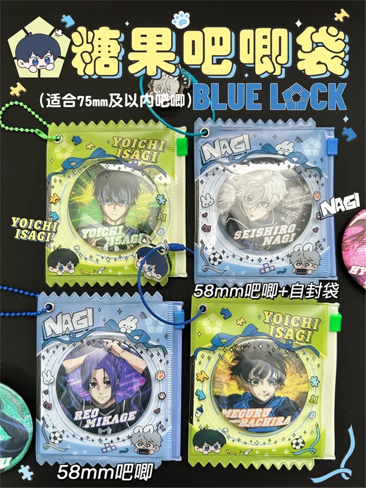 

Anime BLUE LOCK Isagi Yoichi Nagi Seishiro Cosplay Cartoon Candy Badge Storage Bag Emblem Multi Pocket Protective Jacket Xmas