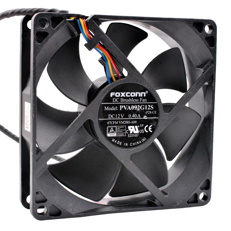 Brand new original PVA092G12S 9cm 92x92x25mm DC12V 0.40A 4 lines pwm computer CPU radiator dedicated cooling fan