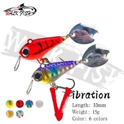 WALK FISH 15g/3.3cm Spinner Bait VIB Pike Fishing sinking Lure Wobblers Crankbait Fly Japan Fishing Trout Spoon Hard Bait Pesca