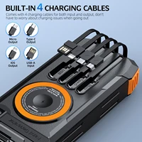 NOUVEAU 2026 – Batterie Externe Solaire 80000mAh 22.5W Magnétique Sans Fil avec Manivelle et Câble – Chargeur Portable pour Camping en Extérieur 4