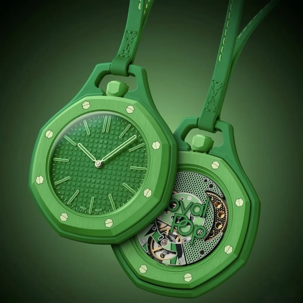 New Pocket Watch Wo strap configurations Pop Style Octagonal Quartz Pocket Watch Pendant Men's And Women's Fashion Lanyard Gift