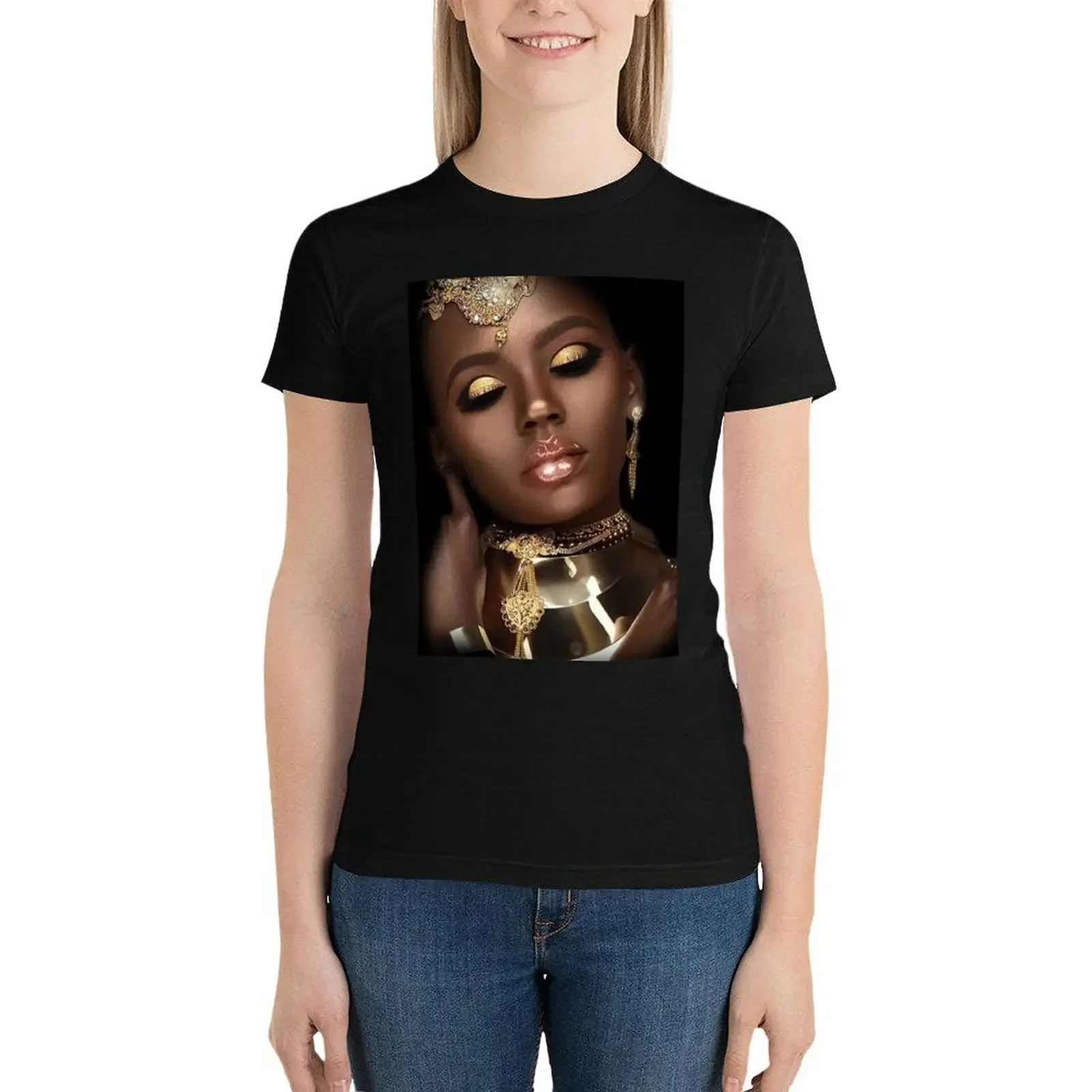 

AFRICAN QUEEN T-Shirt Aesthetic clothing hippie clothes Blouse summer top Women's t-shirt