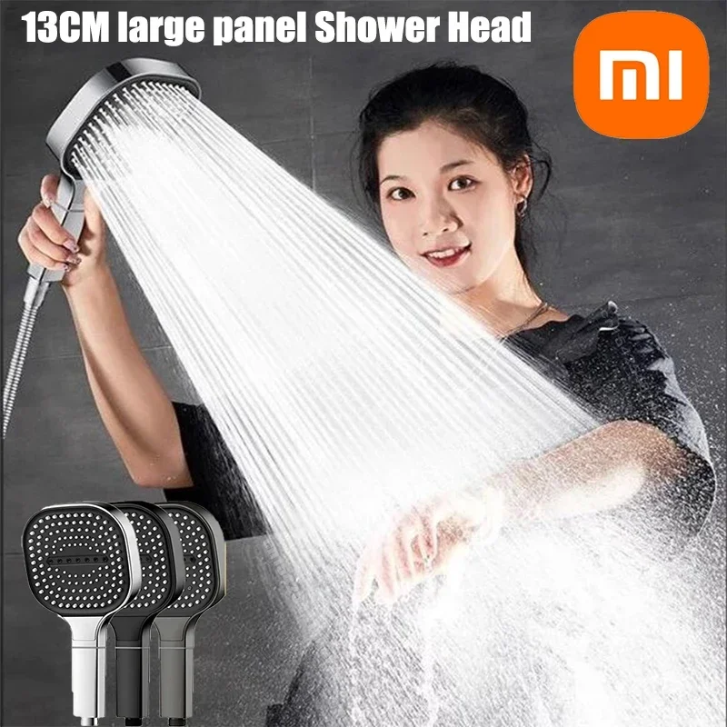 Xiaomi 13cm Duży panel 3 tryby Regulowana głowica prysznicowa Wysokociśnieniowa głowica prysznicowa z masażem Element filtrujący Akcesoria łazienkowe