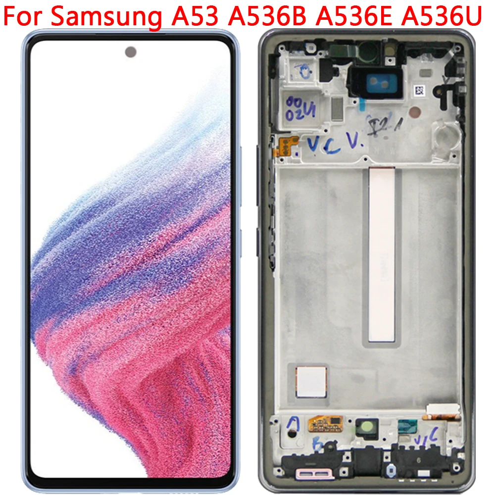 For Samsung A53 LCD Screen Display With Frame 6.5