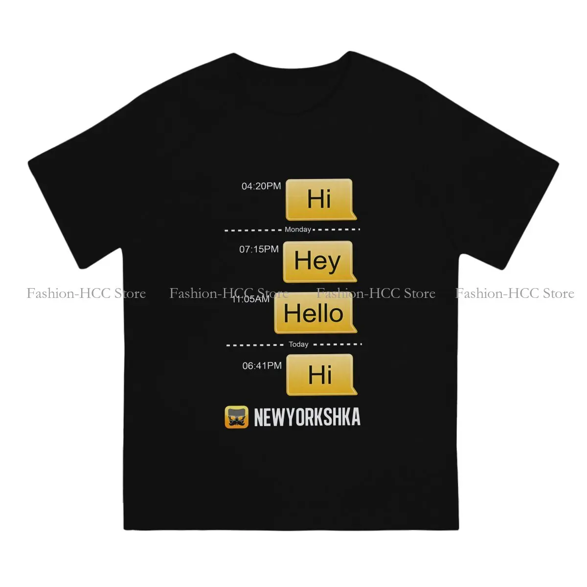 Hi Hello Round Collar TShirt Hey Riddle Riddle Classic Polyester T Shirt Men Tops Fashion