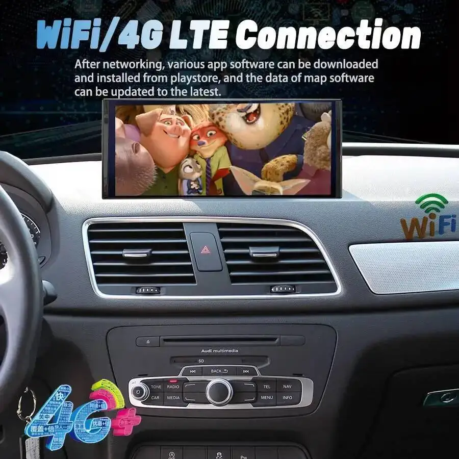 N 10.25INCH/12.3INCH CAR Android 15 CarPlay For Audi Q3 2011-2018 GPS Car Multimedia Player Radio Touch Screen Navi DSP WIFI 4G
