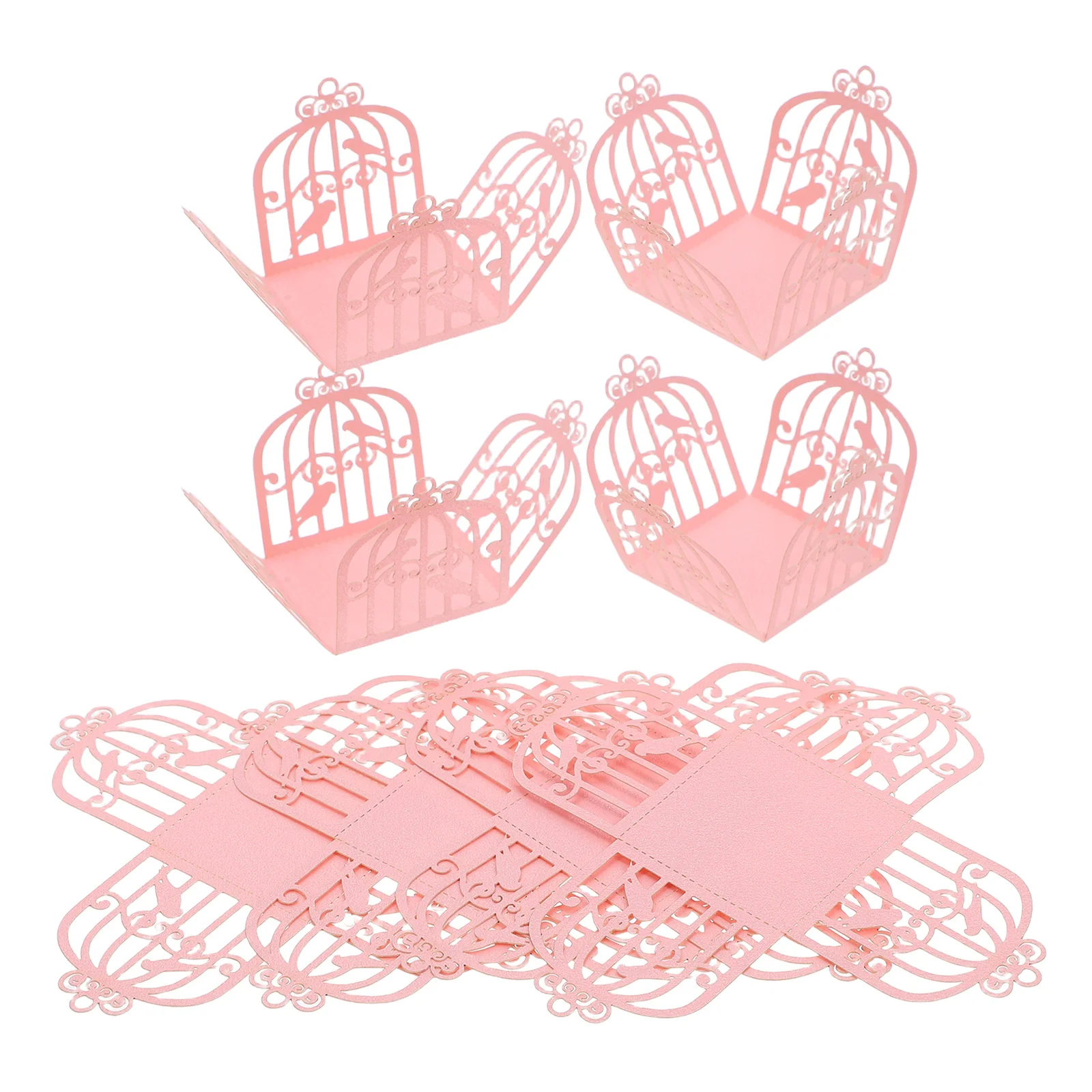 

50Pcs Candy Box Wedding Treat Boxes Hollow Out Floral Cupcake Wrappers Truffle Holders Greaseproof Paper Cups