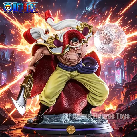 12.6in/32cm Anime ONE PIECE Figure Whitebeard Pirates Edward Newgate Action Figures Pvc Statue Collection Model Toys Gifts