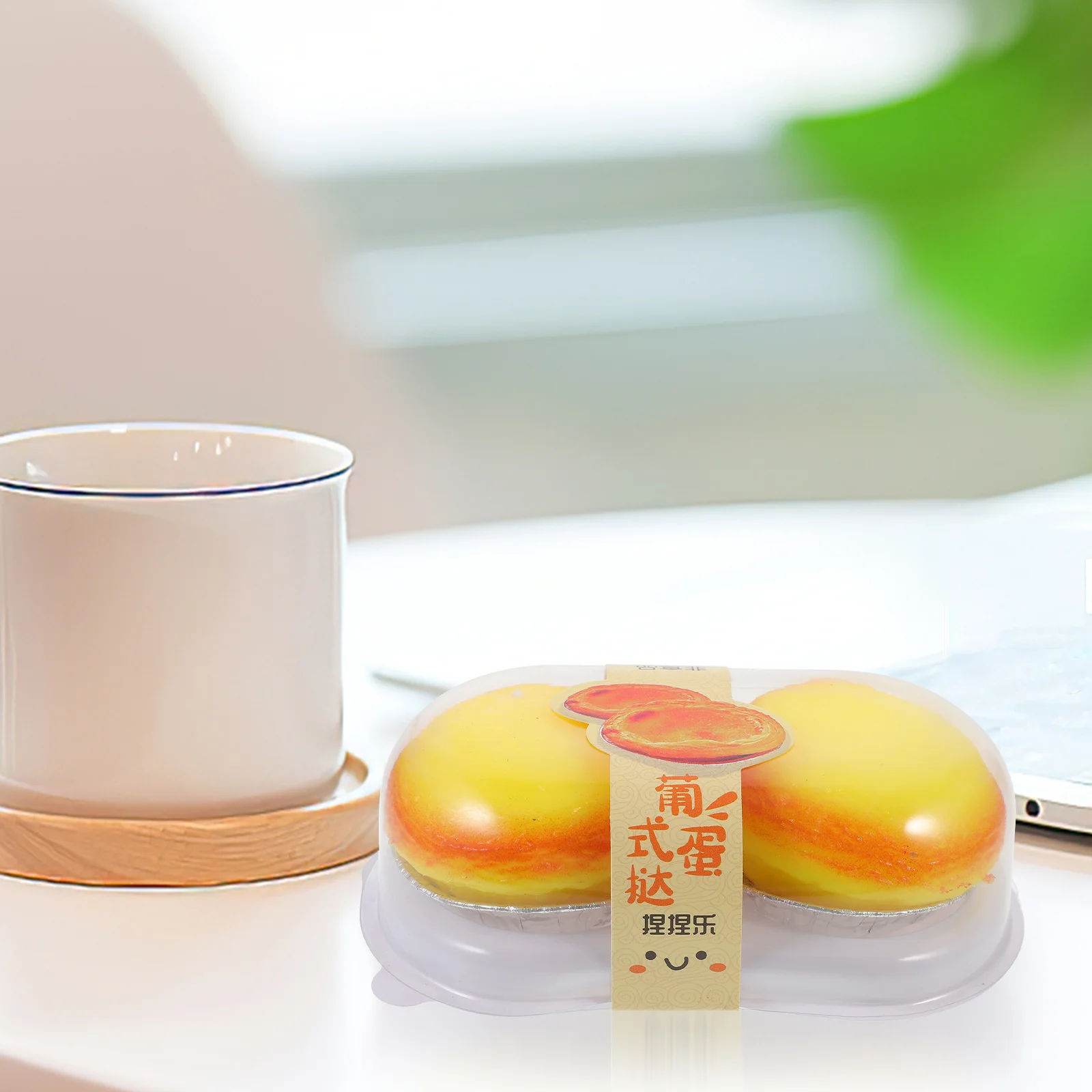 2 قطعة البيض لاذع الإجهاد الكرة تململ الإغاثة محاكاة وهمية الغذاء اليد ضغط الضغط الحسية لصالح تململ لعبة #1