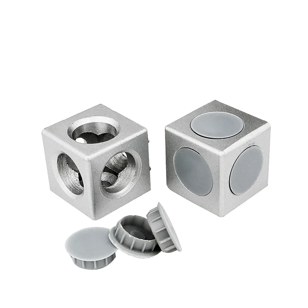 1PCS 2020 3030 4040 4545 Aluminum Cube Corner Connector Fasteners for European Standard Aluminum Profiles 3D Printer