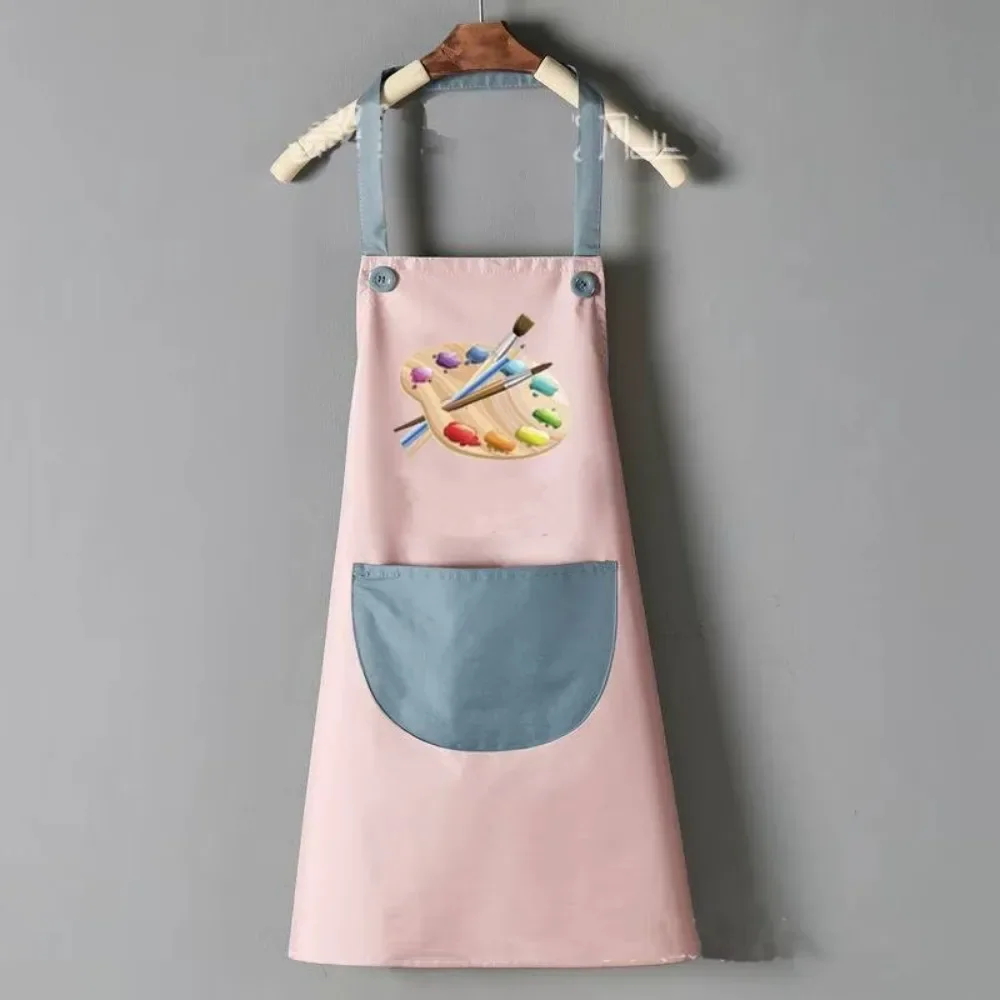 Children's Drawing Aprons Waterproof Painting Smock Baby Kids Art Coat Eating Bibs Sleeveless Protective Cover with Pocket