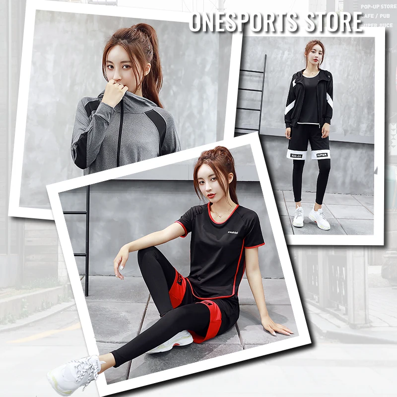 Conjunto de Yoga a la moda para mujer, ropa deportiva de compresión para gimnasio, correr, Fitness, trotar, chándal de entrenamiento, novedad