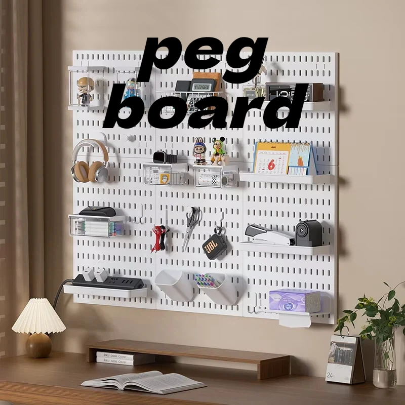 Multifunction Modular Pegboard Wall Storage Organizer DIY Display Board for Bathroom Kitchen Office