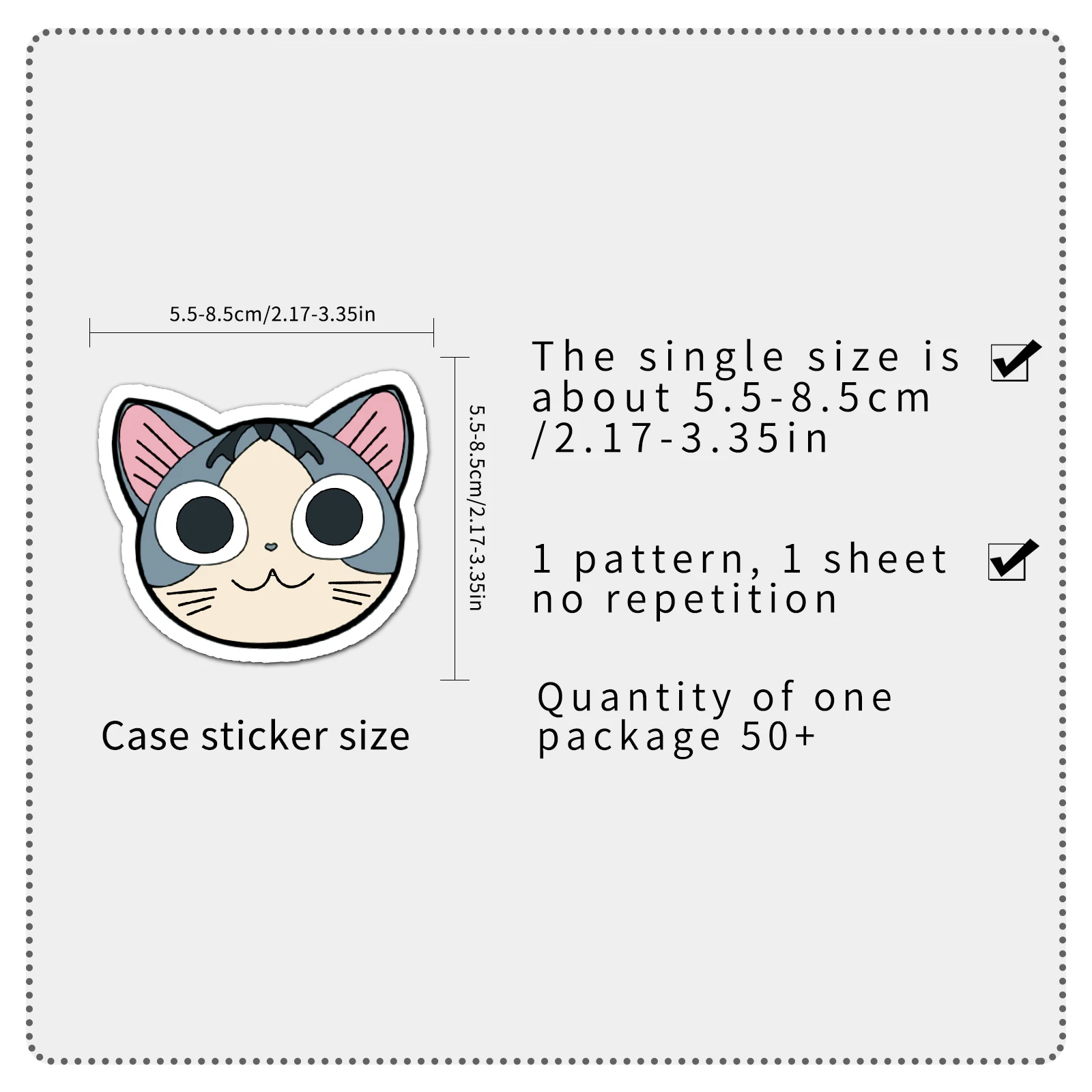 50pc Cute Cat Series Cartoon Cute Graffiti Stickers Suitcase Laptop Guitar Skateboard Personalized Decoration Stickers