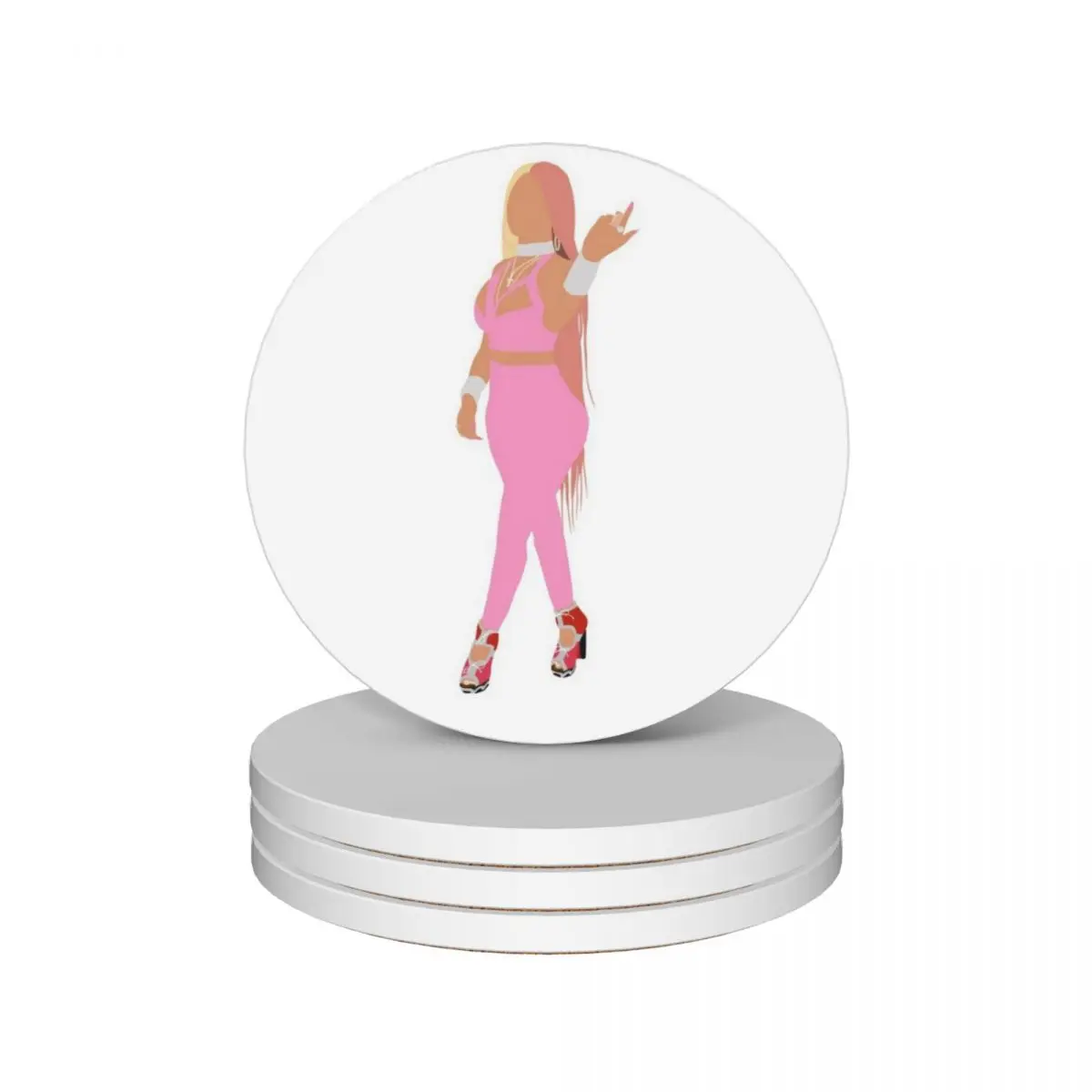 

Nicki Minaj Ceramic Coasters (Set of 4) eat table for the kitchen accessories original Coasters