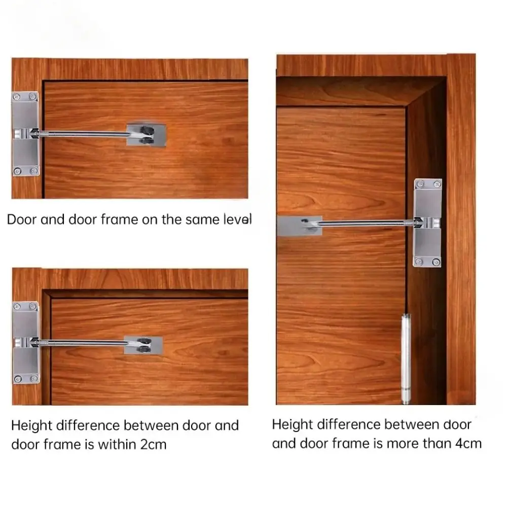 

Aluminum Alloy Automatic Door Closer Wear Resist Safety Door Closing Hinge Self-Closing Mounted Spring Door Closer Door Hardware