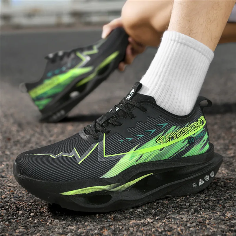 Popcorn sole Ultralight Soft Men Sports Shoes Comfy Flyline technology Fabric Breathable Fashion Women Outdoor Flat bottom Shoes