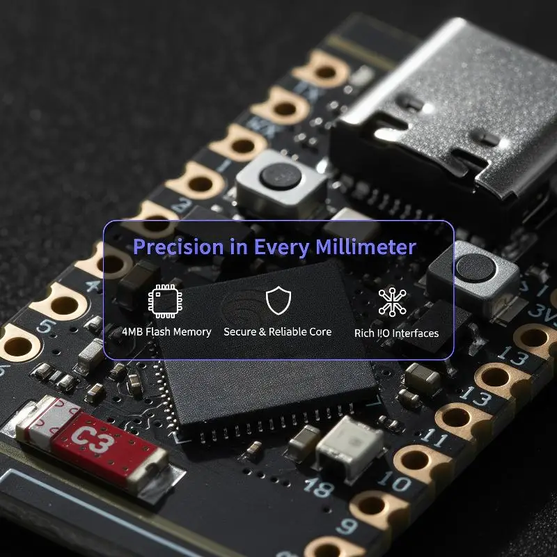 1 Set ESP32-C3 SuperMini Plus Development Board Built-in RGB LED Antenna WiFi Bluetooth for IoT Training Course Teaching Use