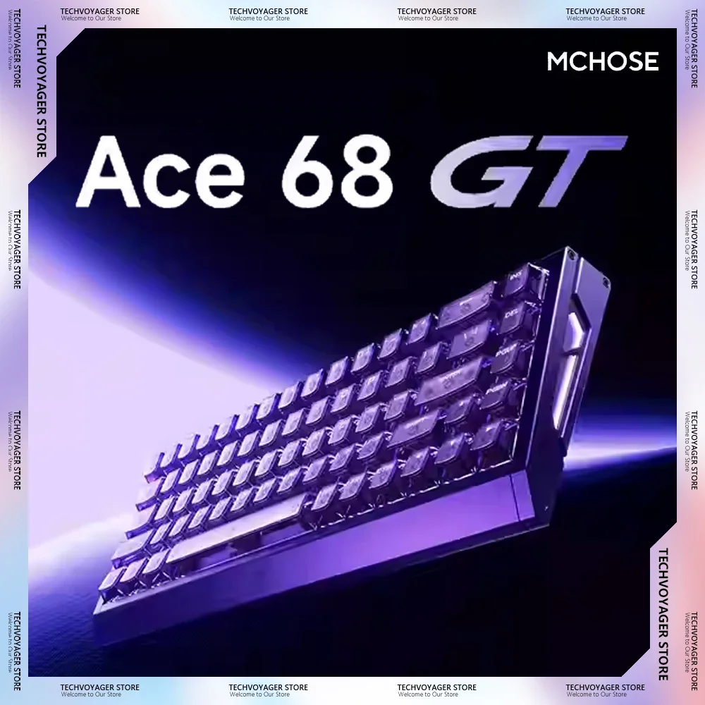 MCHOSE Ace 68 GT Magnetic Switch Mechanical Keyboard ARGB Full Aluminum Low Delay Custom Wired Keyboards PC E-Sports Accessories