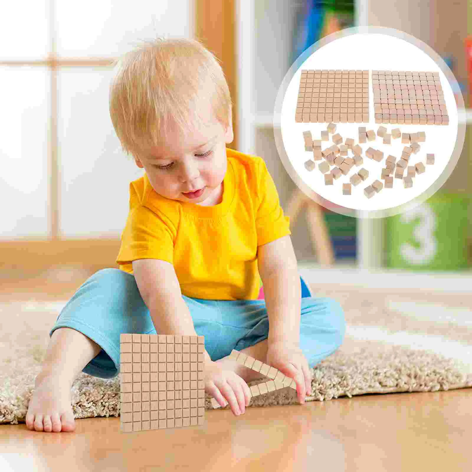 

61 Pcs Building Blocks Math Model Count Three Stages Box Kids Learning Material Counting for Student