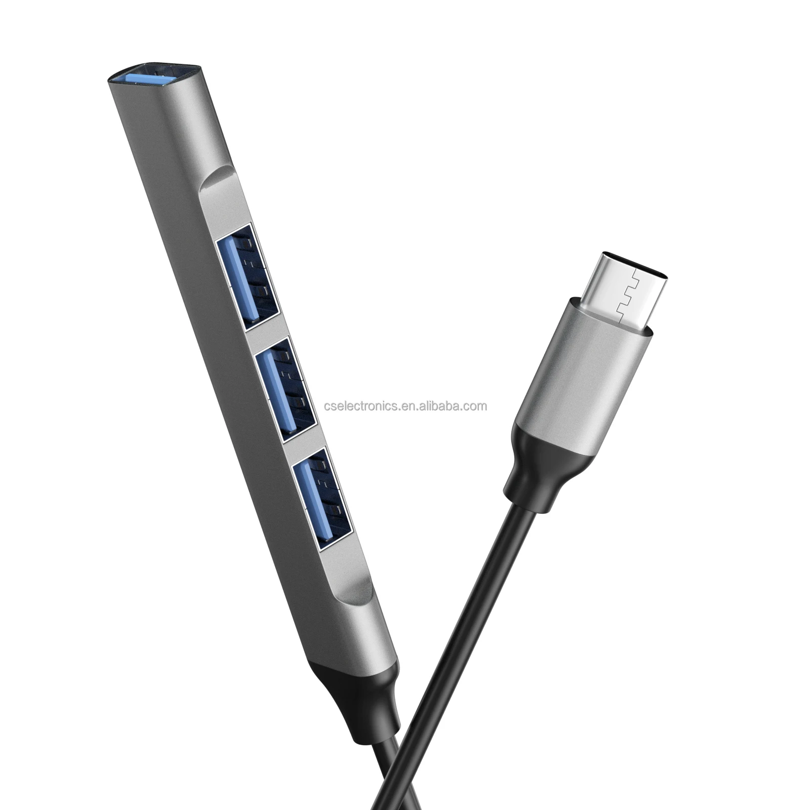 10 قطعة سليم 4 ميناء USB-C إلى USB-A محور قاعدة توصيل المحطة تنوعا نوع-C إلى 4 USB2.0 محول نقل البيانات عالية السرعة لأجهزة الكمبيوتر المحمولة و Ta #5
