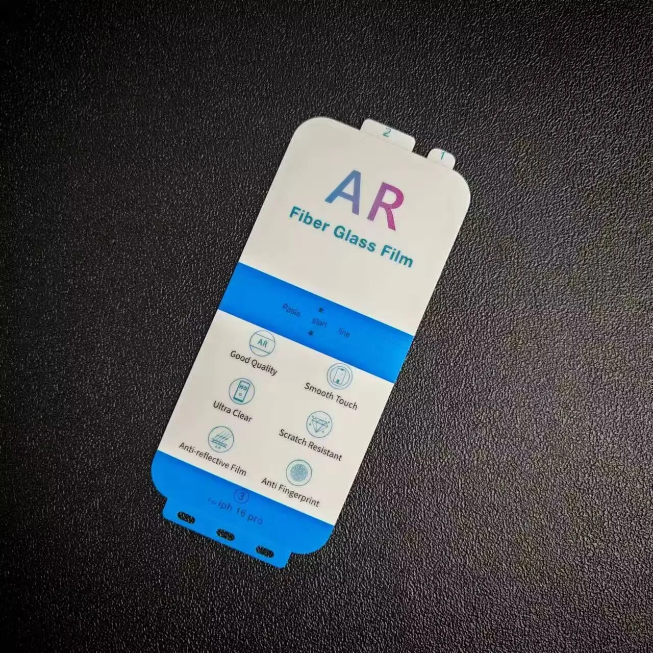 iPhone 16 Pro Max/15 Pro用AR反射防止ファイバーフィルム2枚入り HDクリアARフィルムスクリーンプロテクター 気泡なし ガラスではありません