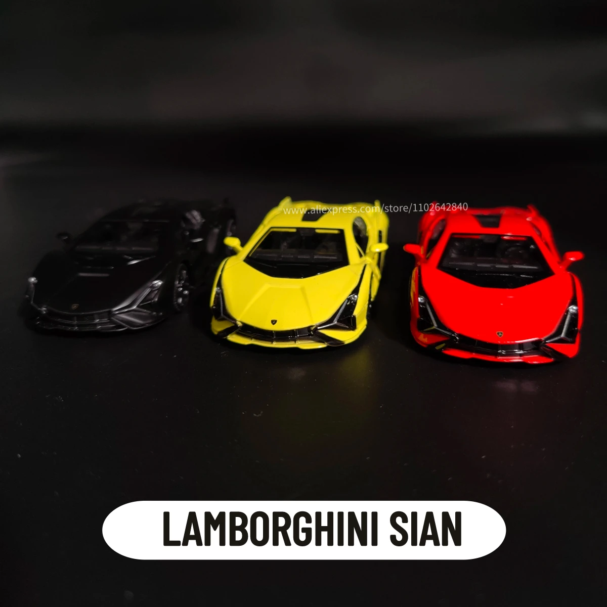 1/36 Lamborghini Sian Replica Car Model Scale Metal Diecast Miniature Art Pullback Vehicle Collection Xmas Gift Kid Boy Toy