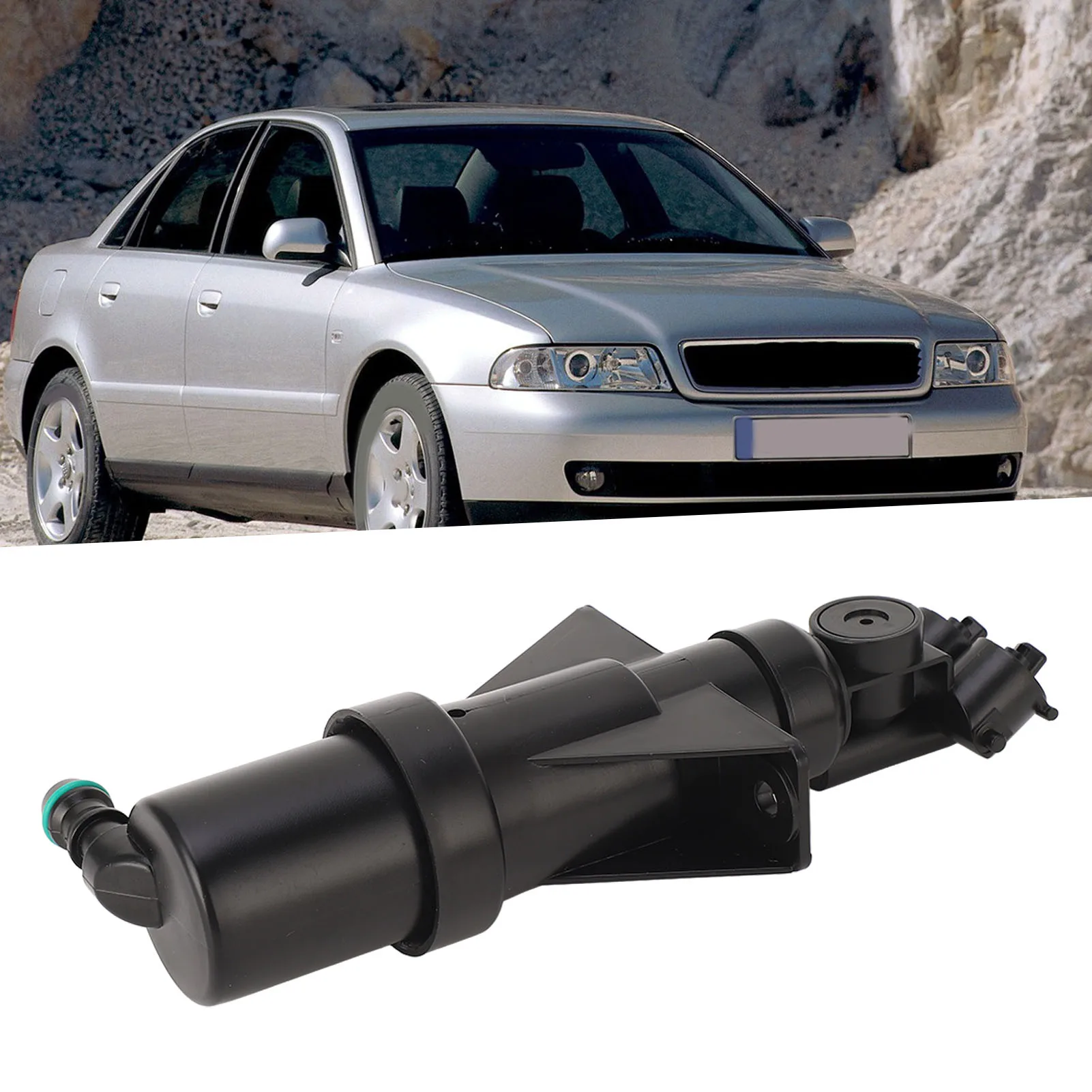 

Headlight Washer Nozzle 4B0955102 Efficient Cleaning Front Headlamp Washer Nozzle for A4 B5 1995 to 2001