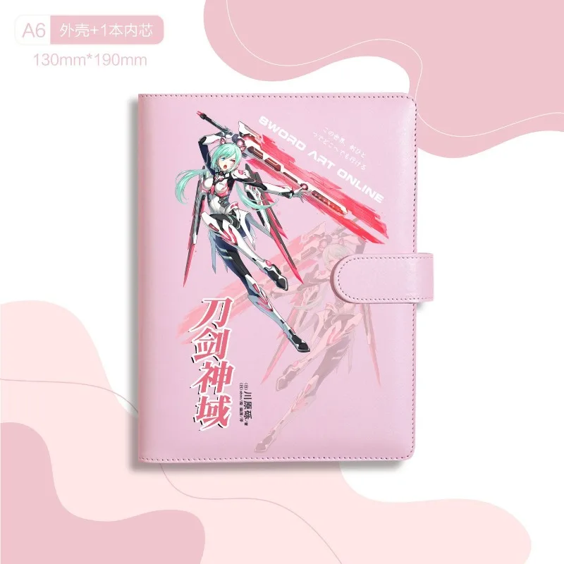 السيف الفن على الانترنت Asuna Krito أنيمي الكرتون دفتر الإبداعية شخصية بولي PU فضفاضة ورقة كتاب مذكرات الطالب القرطاسية بالجملة #2