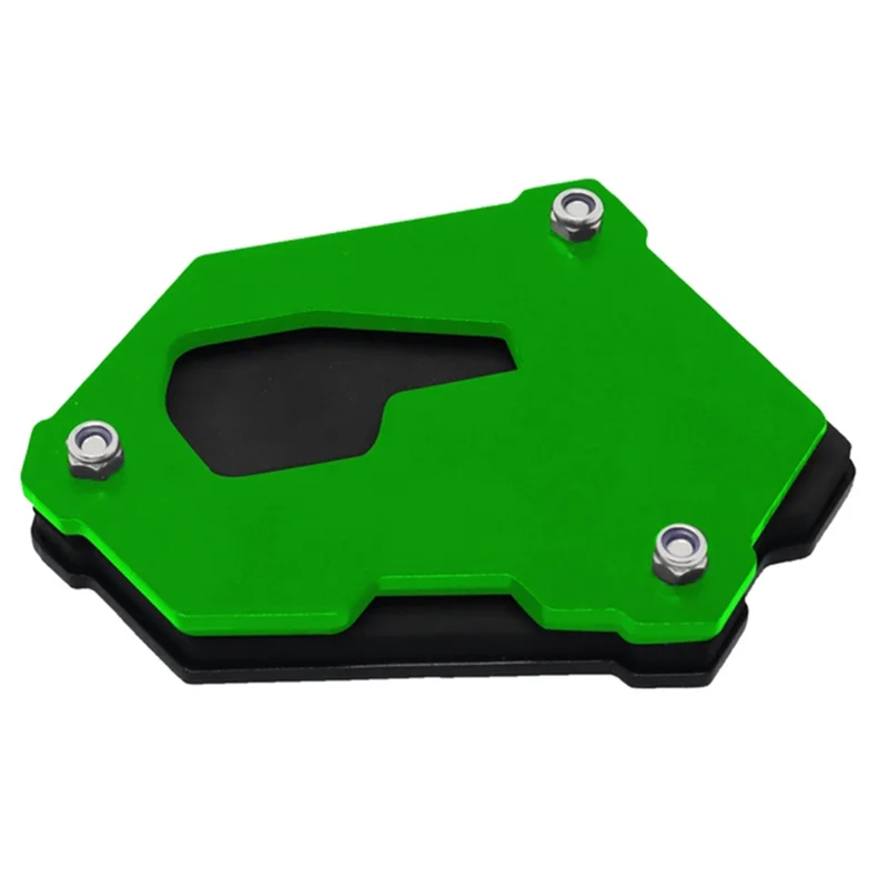 Motorcycle Kickstand Foot Side Stand Extension Pad Support Plate for KLR 650 KLR650 2021 2022(Black & Green)