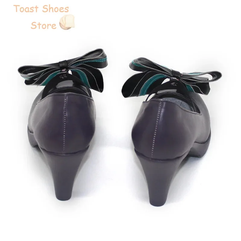 

qq98Noodle Stopper Villain Little Devil for Mikuu Cosplay Props Halloween Carnival Boots PU Leather Shoes Costume