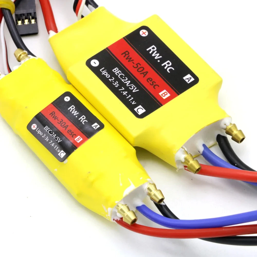 RC 2-6S 30A 50A 80A 100A 200A ESC 5V/3A 5V/5A UBEC Bezszczotkowy regulator prędkości łodzi ESC z UBEC do łodzi RC