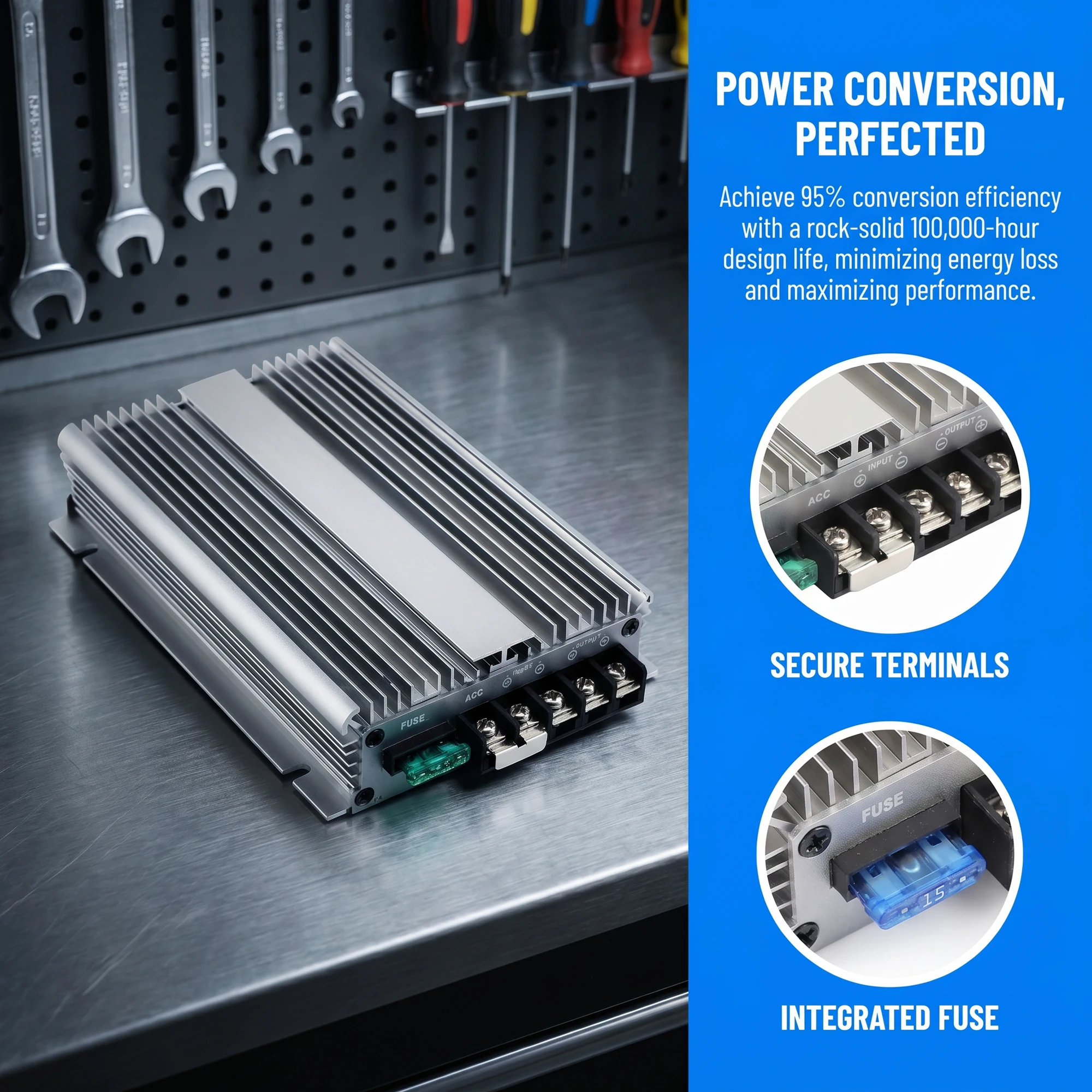DC 18-40V to 24V Step Up/Down Voltage Regulator 50A/60A/70A/80A 1200W-1920W DC-DC Converter with ACC