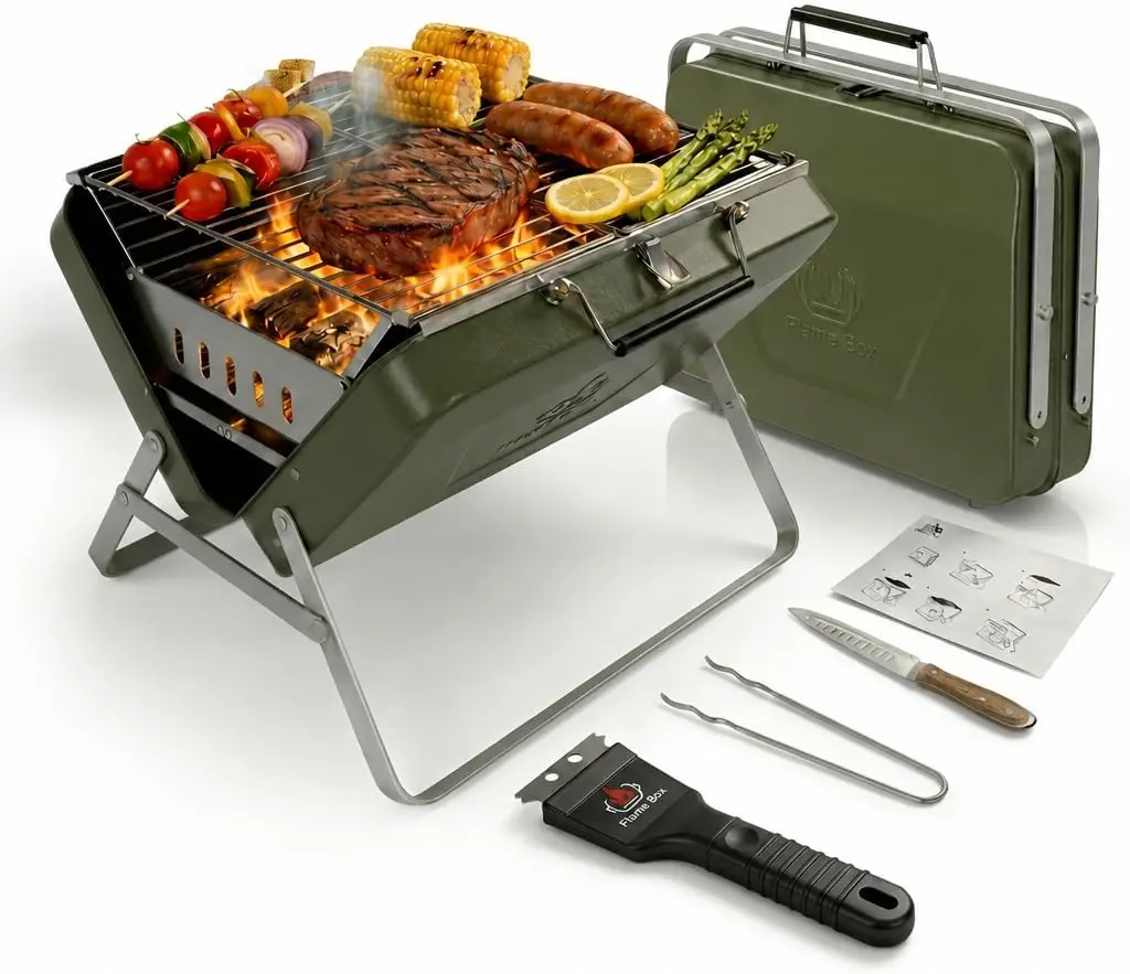 

Propane and Charcoal Dual Fuel Barbecue Grill Combination with Side Burner, Porcelain Enameled Cast Iron Grates, 690 Square Inch Cooking Surface for Outdoor Gatherings and Backyard Grilling