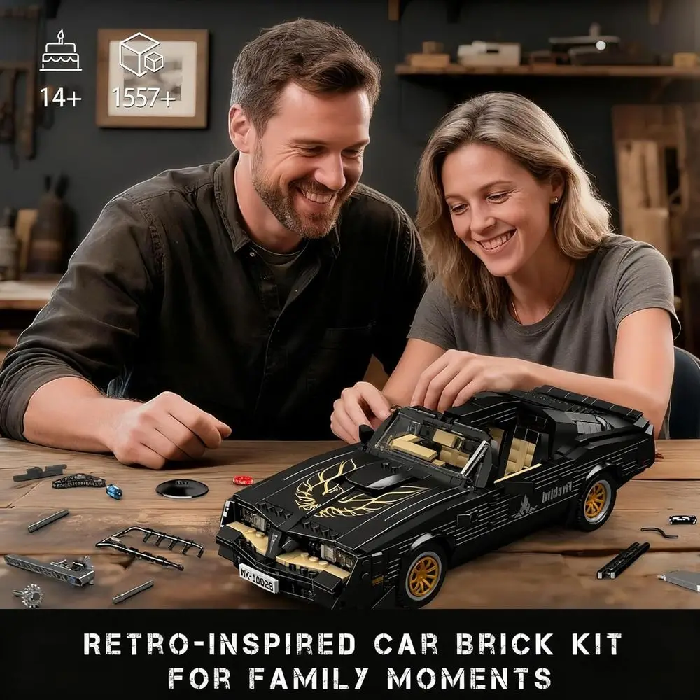 Classic Supercar Building Kit: 1557-Piece MOC Sport Car Model for Home Decor & Collectible Gifts