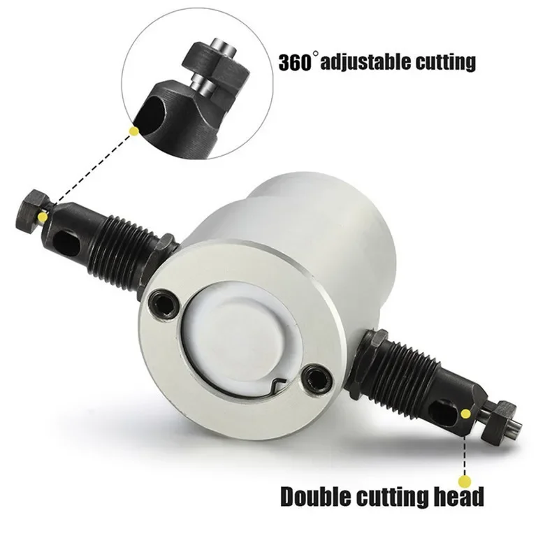 Electric Sheet Metal Cutting Double Head Nibbler Blade Saw Cutter Tool Drill Accessory Machine Punching Shears Modification