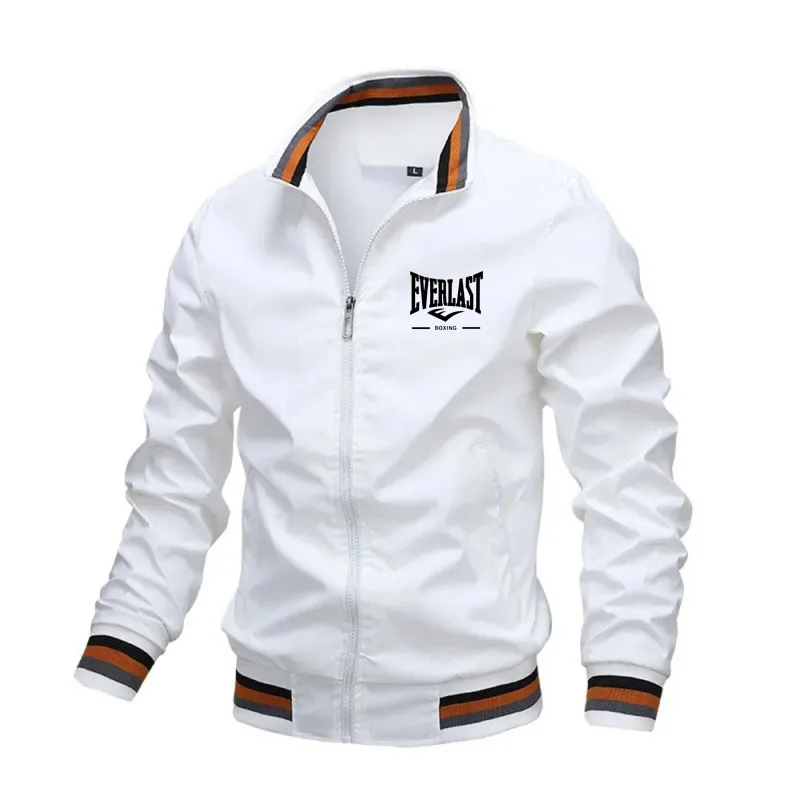 Herren Frühling/Herbst Outdoor Jogging Fitness Reißverschluss Langarm-Jacke, Neuer Stil Winddichte und Wasserdichte Freizeit-Sportjacke