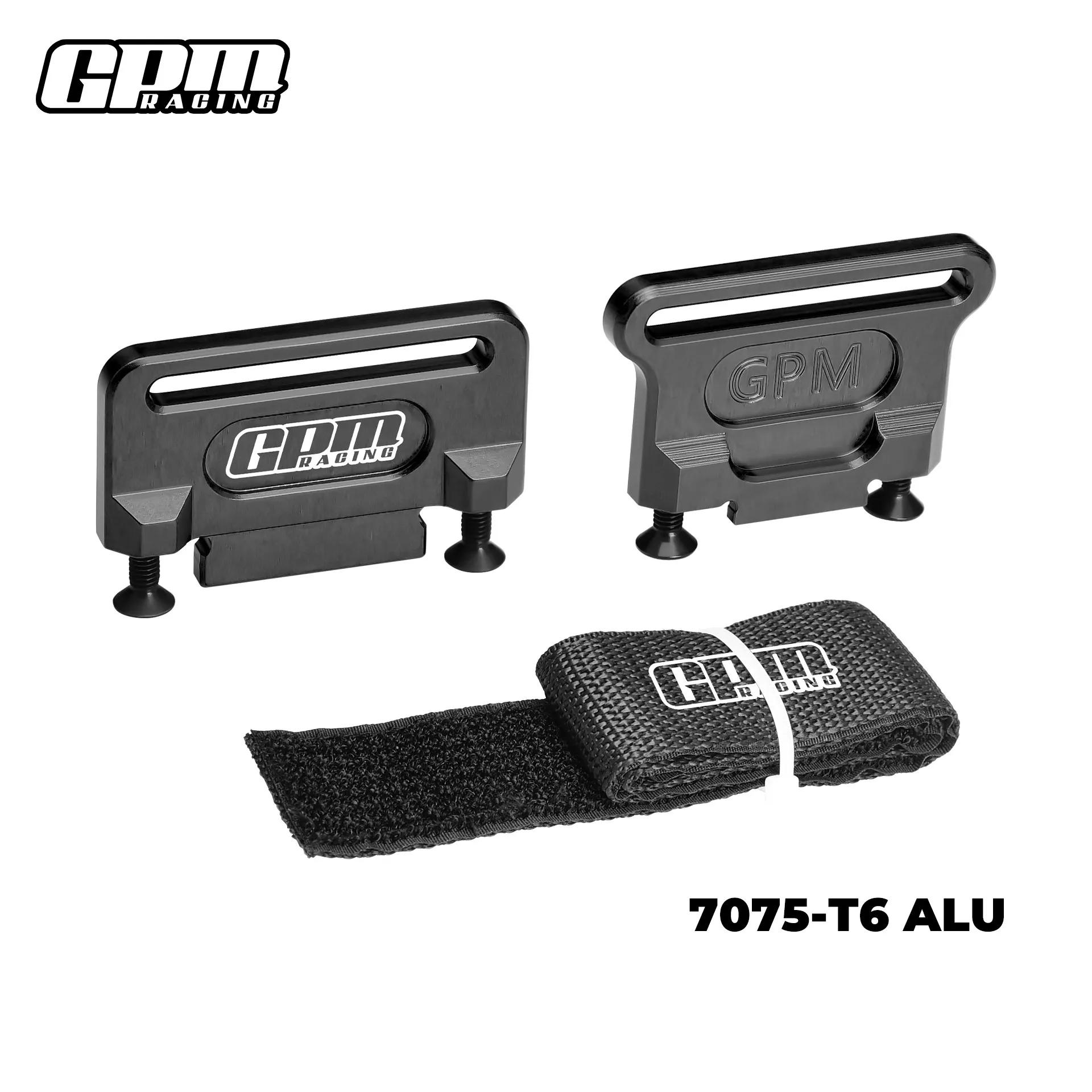 GPM Aluminum 7075 High‑Capacity Battery Mount for TRAXXAS 1/8 JATO, Slash LCG (Dead Rat), Ford Rally, and 1/10 Slash