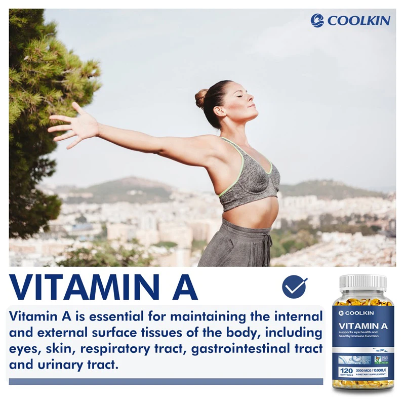 Vitamin A 10,000 IU - Skin Health, Non-GMO, Promotes Eye Health, Boosts Immunity