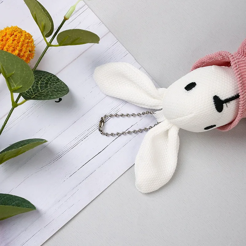 1pc Sweater Bunny Keychain, Cute Cartoon Plush Pendant for Backpack, Soft Rabbit Doll Key Ring Gift for Girls, Purse Accessories