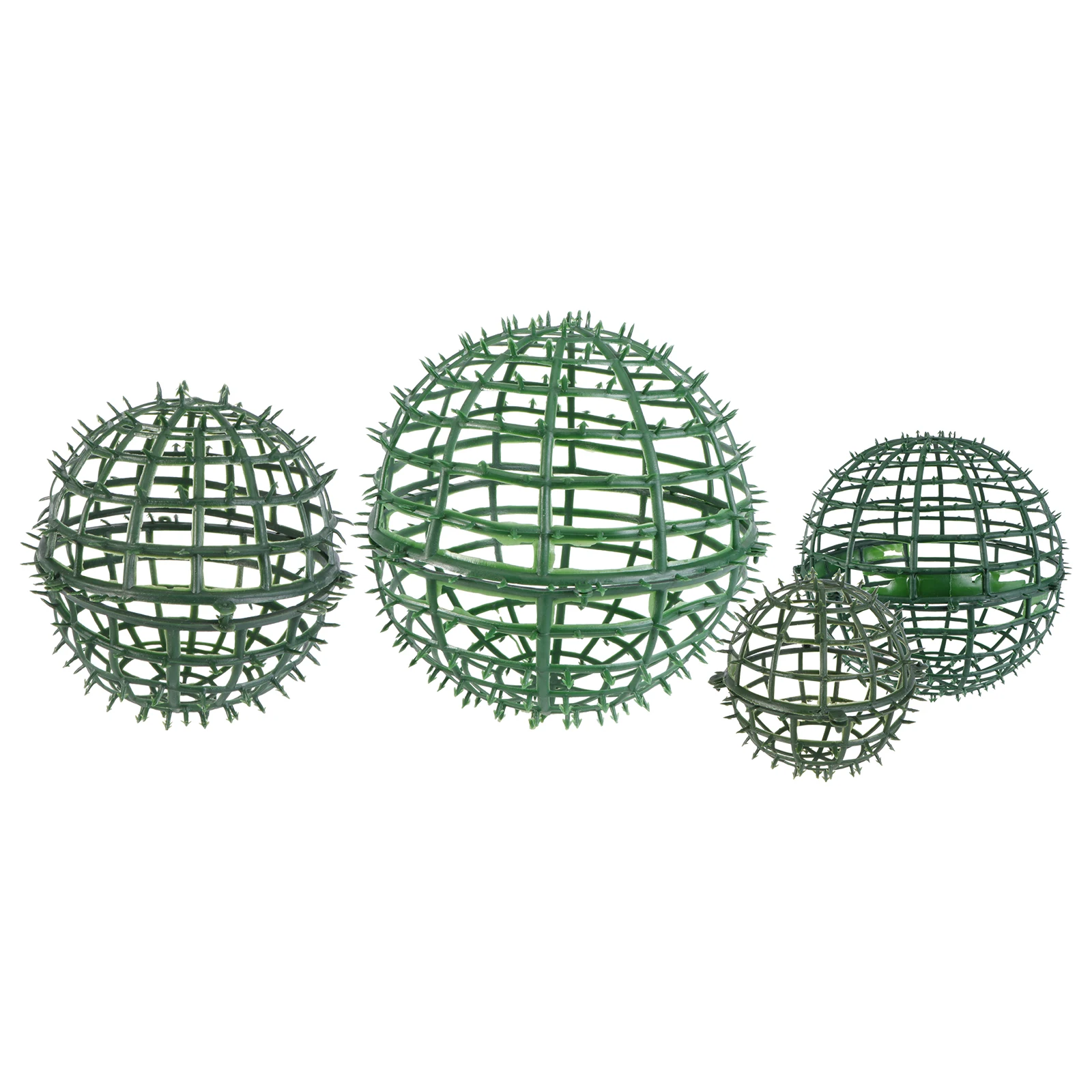 

4 Pcs Decorate Flower Arrangement Office Decorations Boxwood Plastic Outdoor Grass Ball Rack