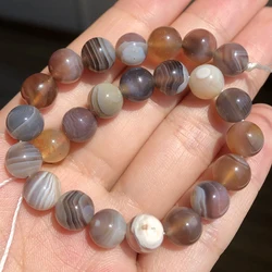 6/8/10/12mm Natural Botswana Sardonyx Agates Stone Beads Round for Jewellery Making a  Bracelets Necklace 7.5 Inch