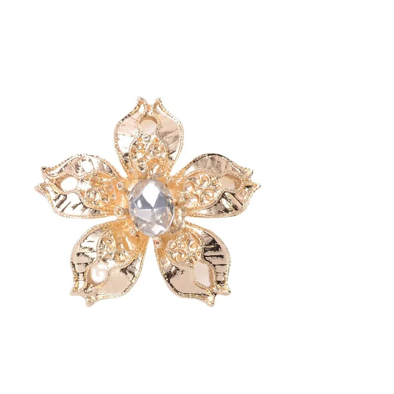 100Pcs sets DIY handmade light luxury clothing, bags and accessories inlaid with five-petaled flowers butterfly wholesale sale