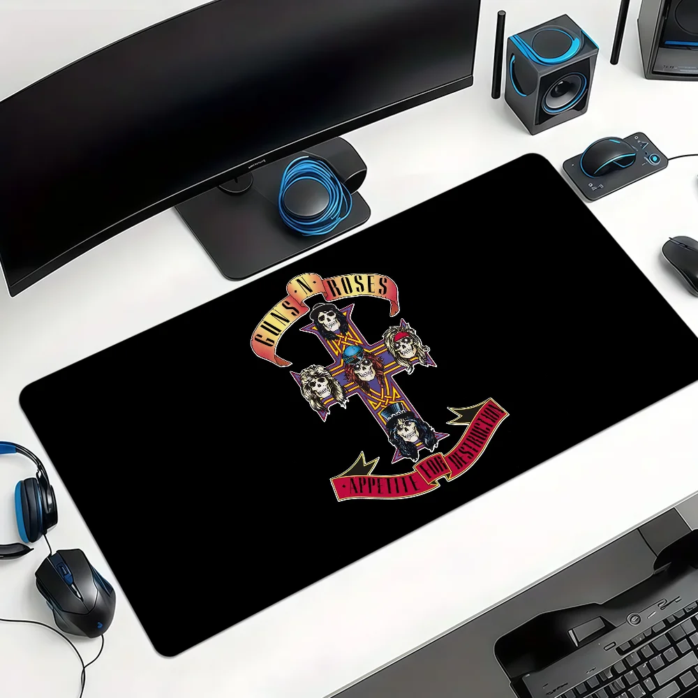 G-Guns N Music Band Roses Rock Mouse Pad Non-slip Thickened Large Writing Lockedge Office Student Gaming Cushion MousePad